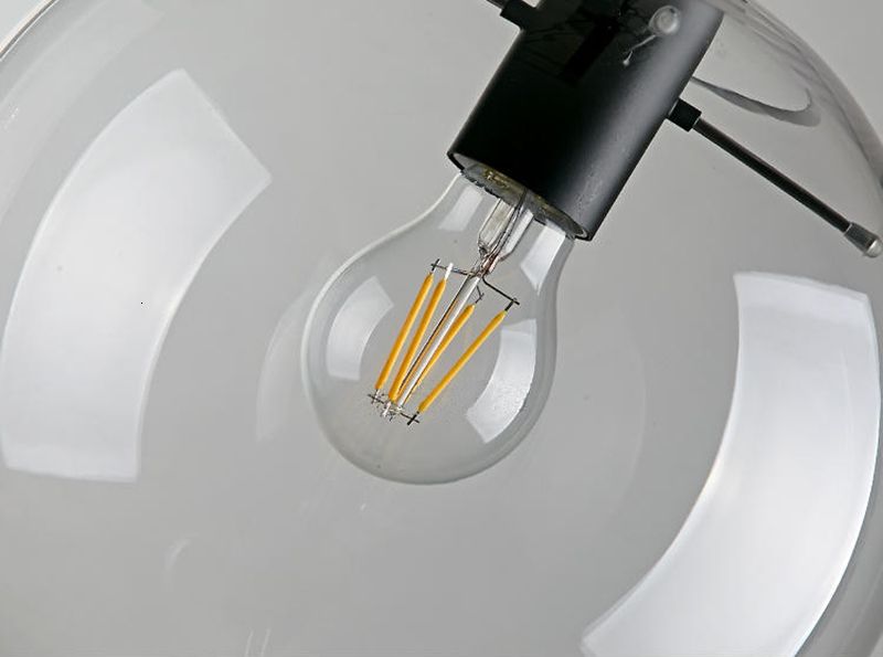 Lampa sufitowa wisząca szklana Lassi 25 cm APP307-1CP Czarna