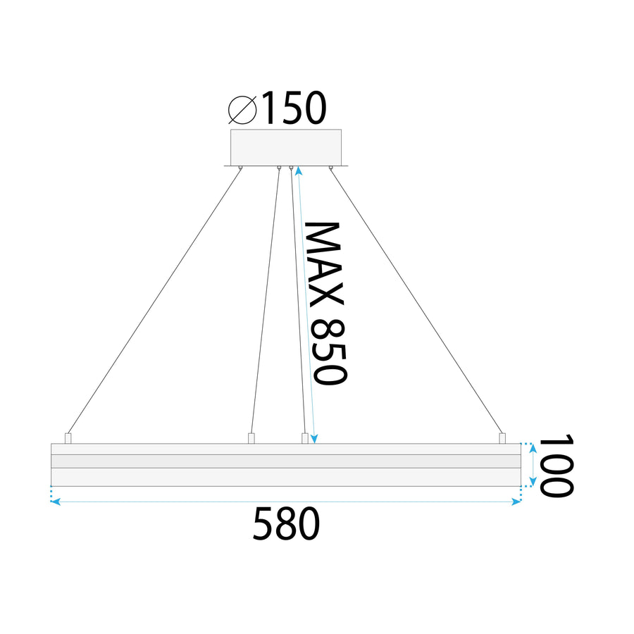 Lampa Sufitowa Wisząca Led App1672-cp Gold 9