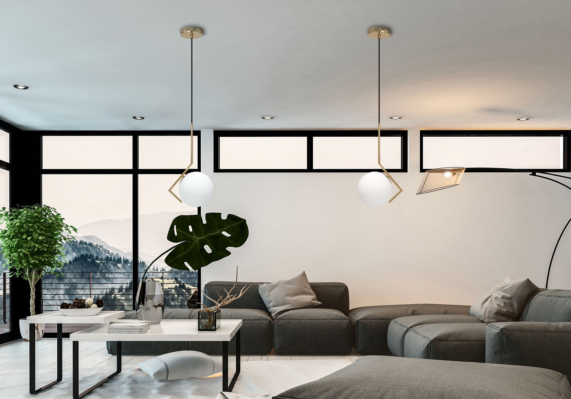 Lampa Sufitowa Wisząca Nowoczesna Szklana APP429-1CP Złota