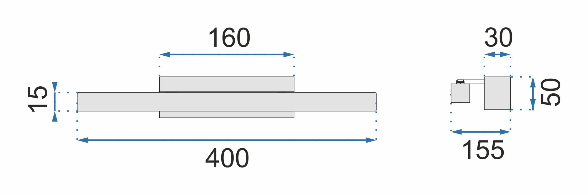 Kinkiet LED Gold 40cm APP833-1W