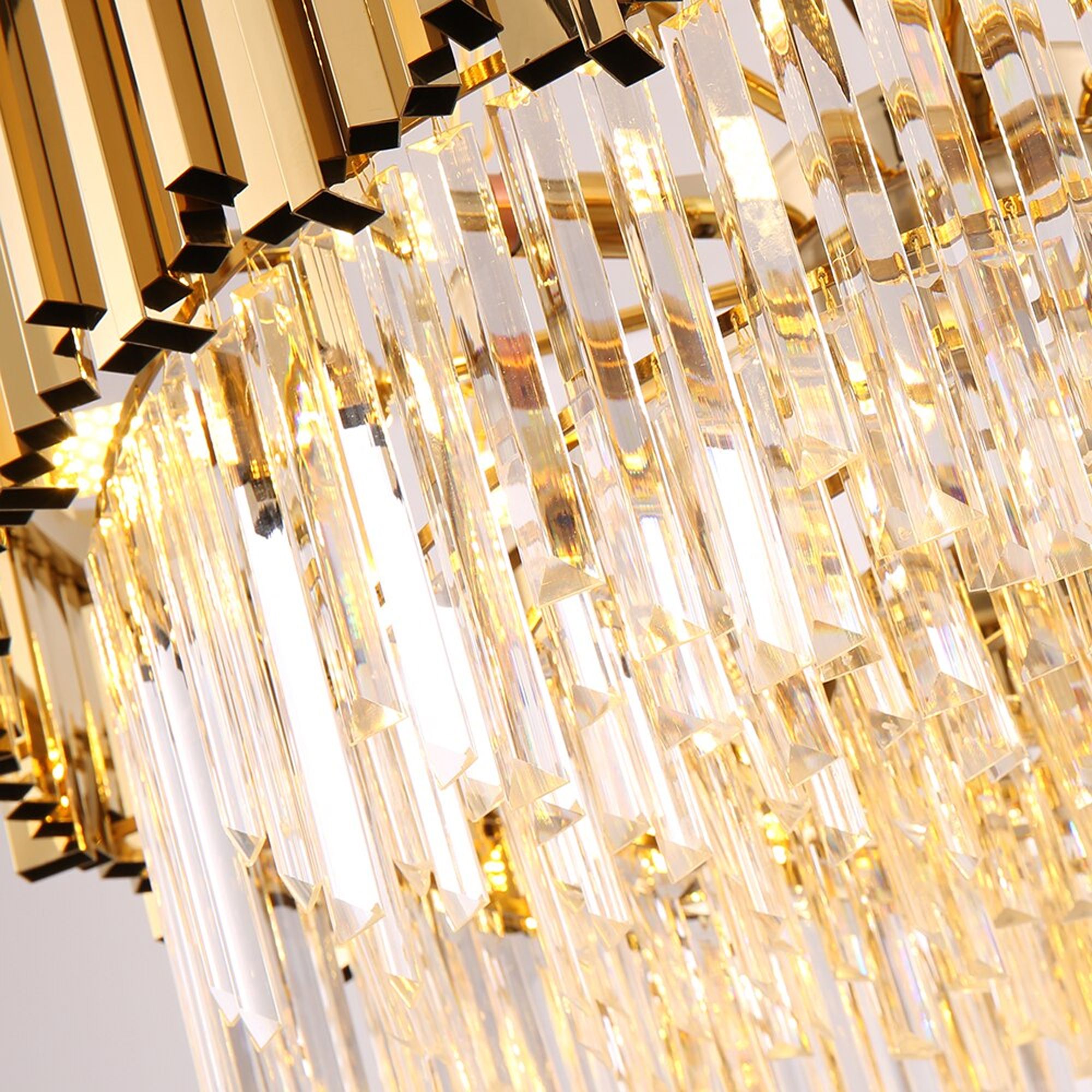 Lampa Sufitowa Kryształowa App601-c Złota 2