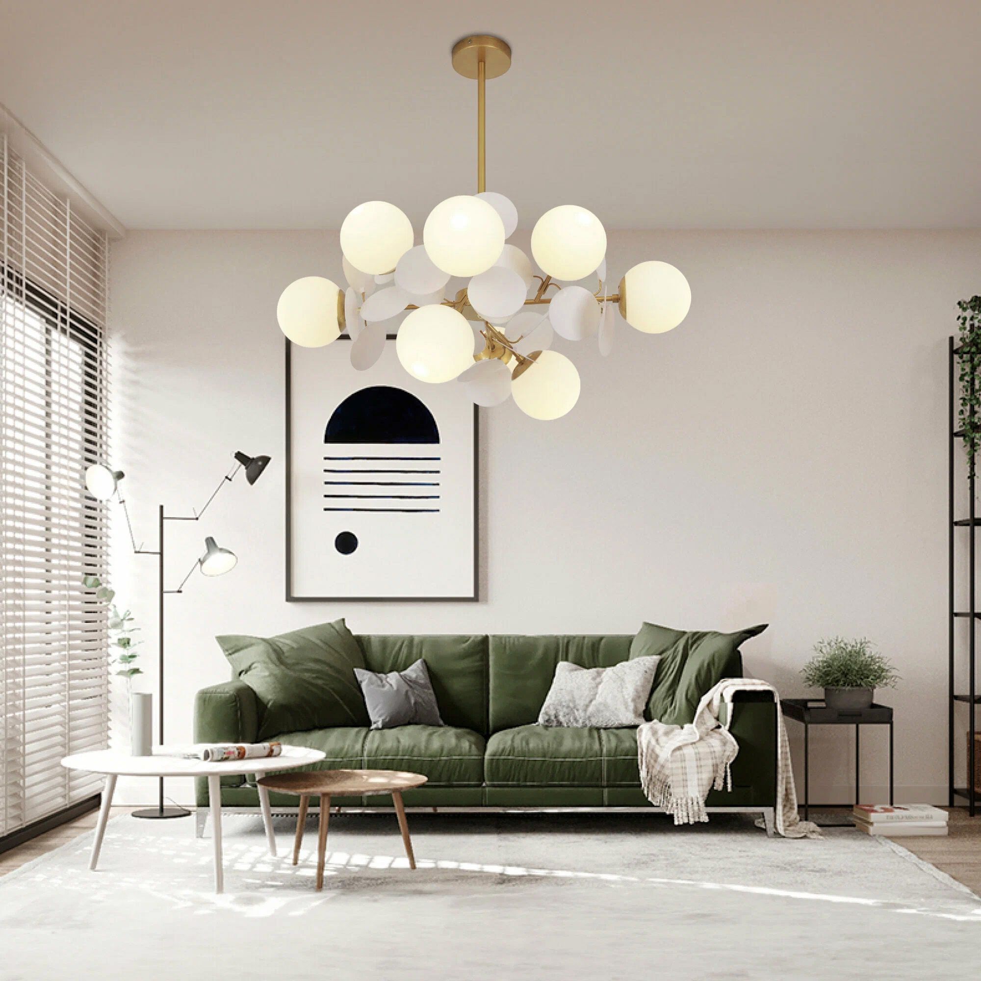 Lampa Sufitowa Wisząca Złota APP1565-12 3