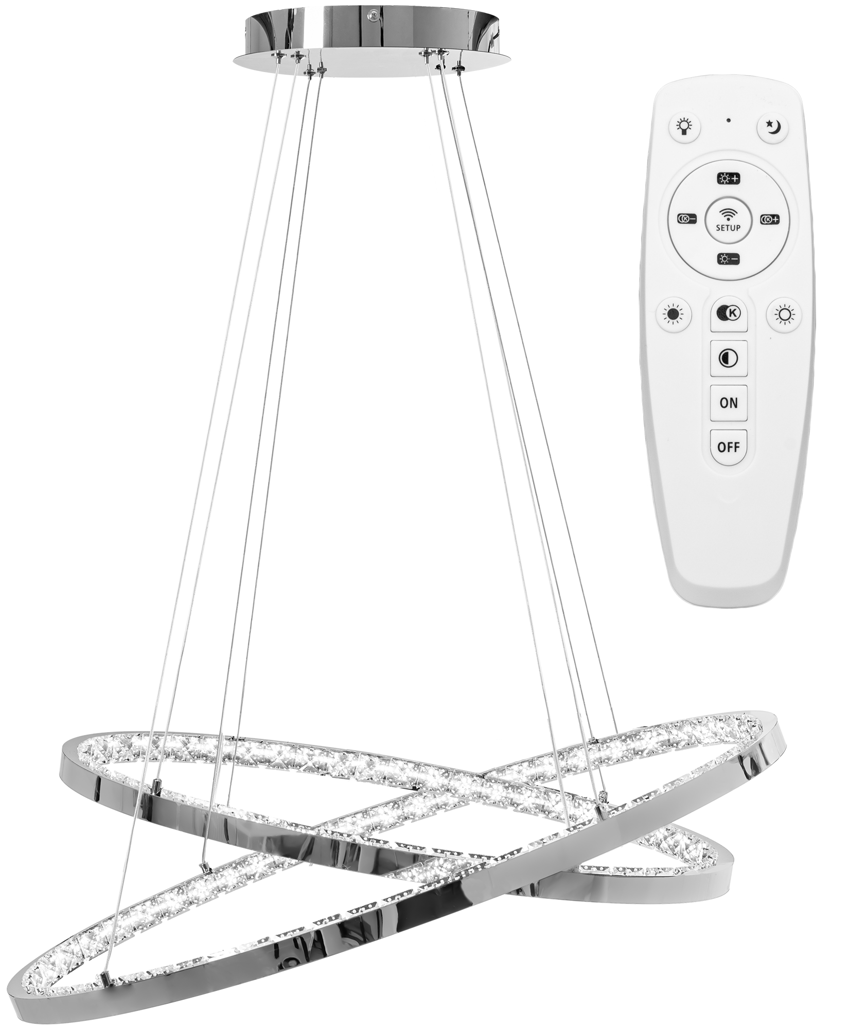 Lampa Kryształowa Wisząca Led App771-3cp