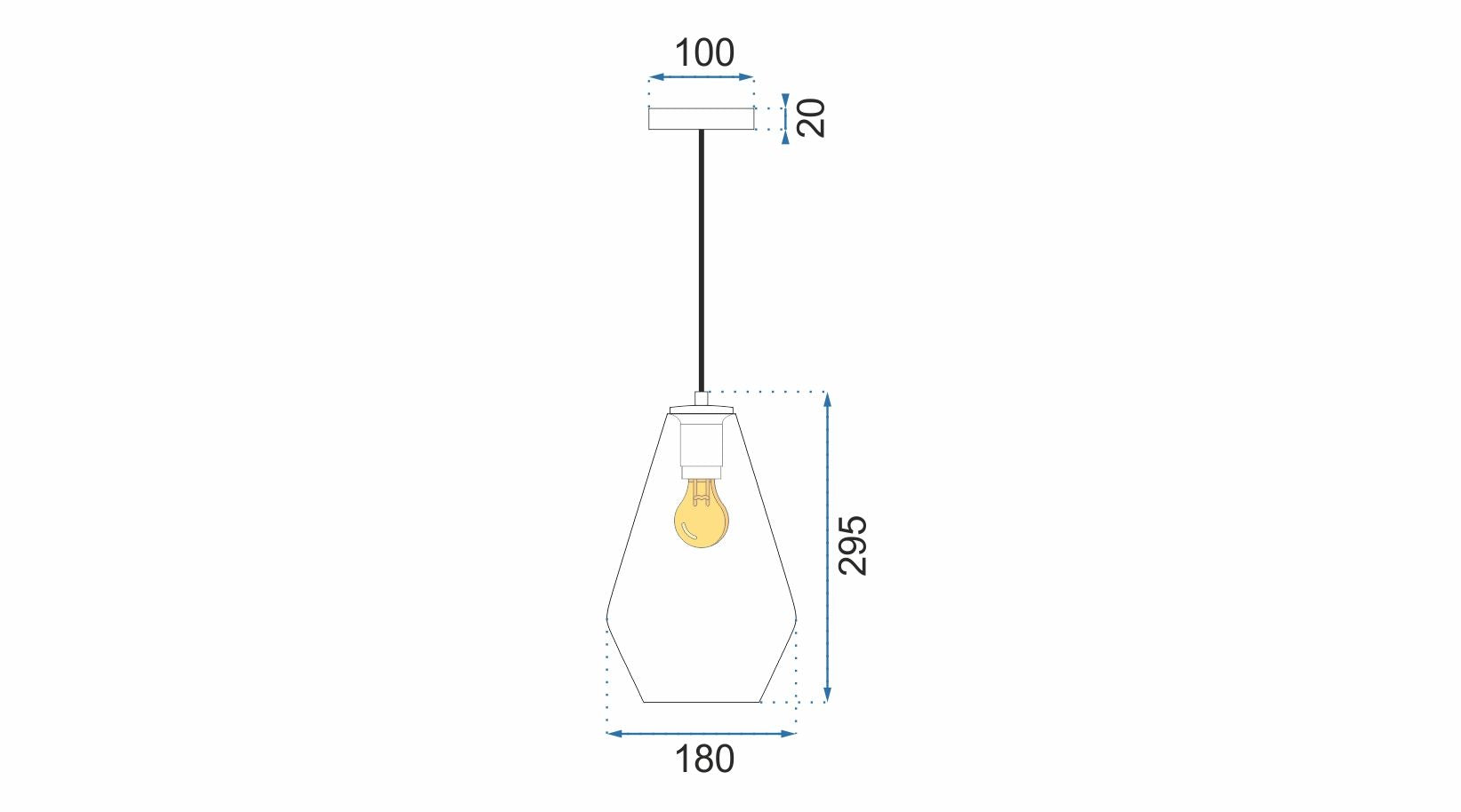 Lampa sufitowa szklana APP437-1CP APP438-1CP