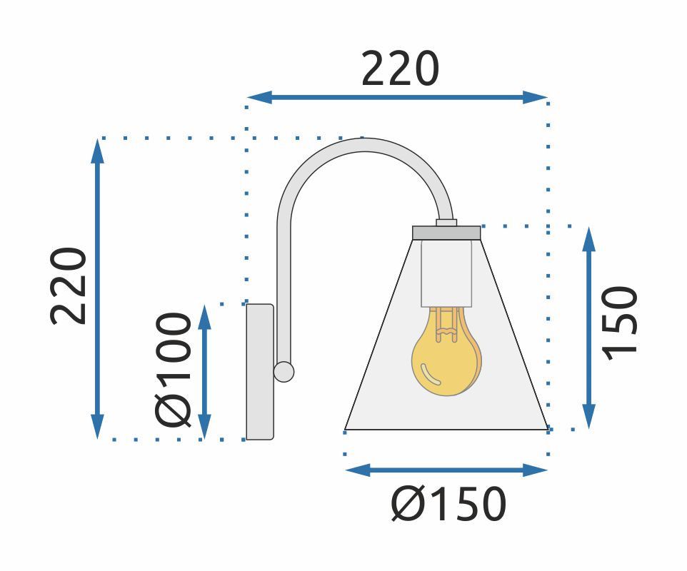 Lampa Ścienna Kinkiet Forest App933-1w Biała