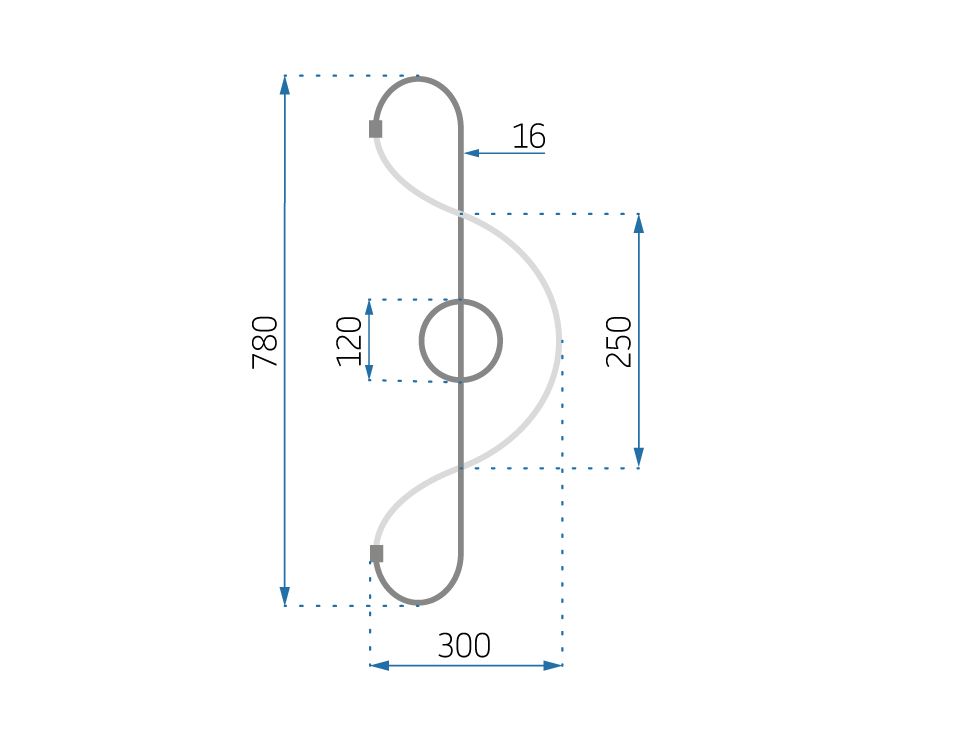 Lampa ścienna kinkiet LED APP857-W Long Czarna