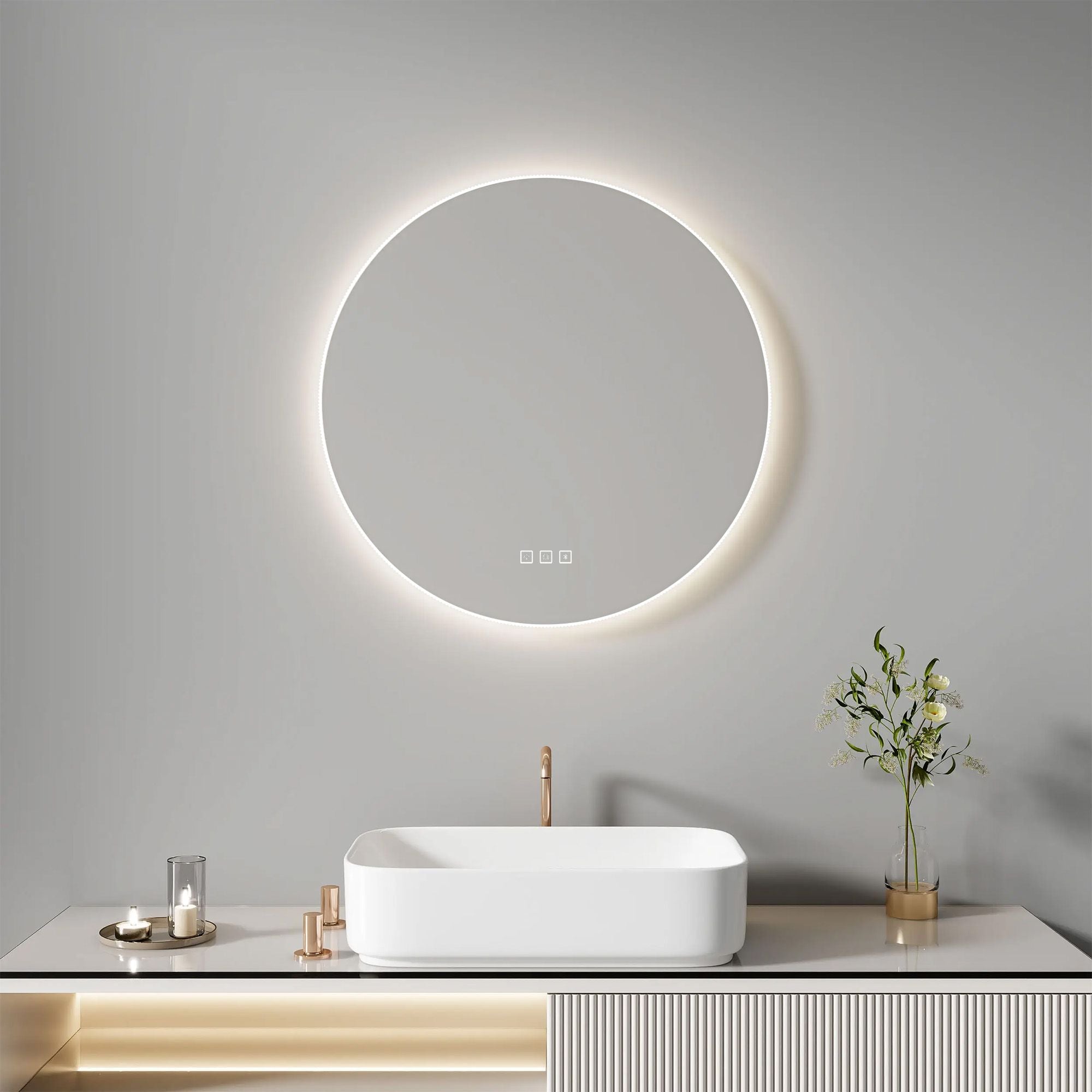 Lustro Ścienne Led Z Bluetooth 60cm Round 3