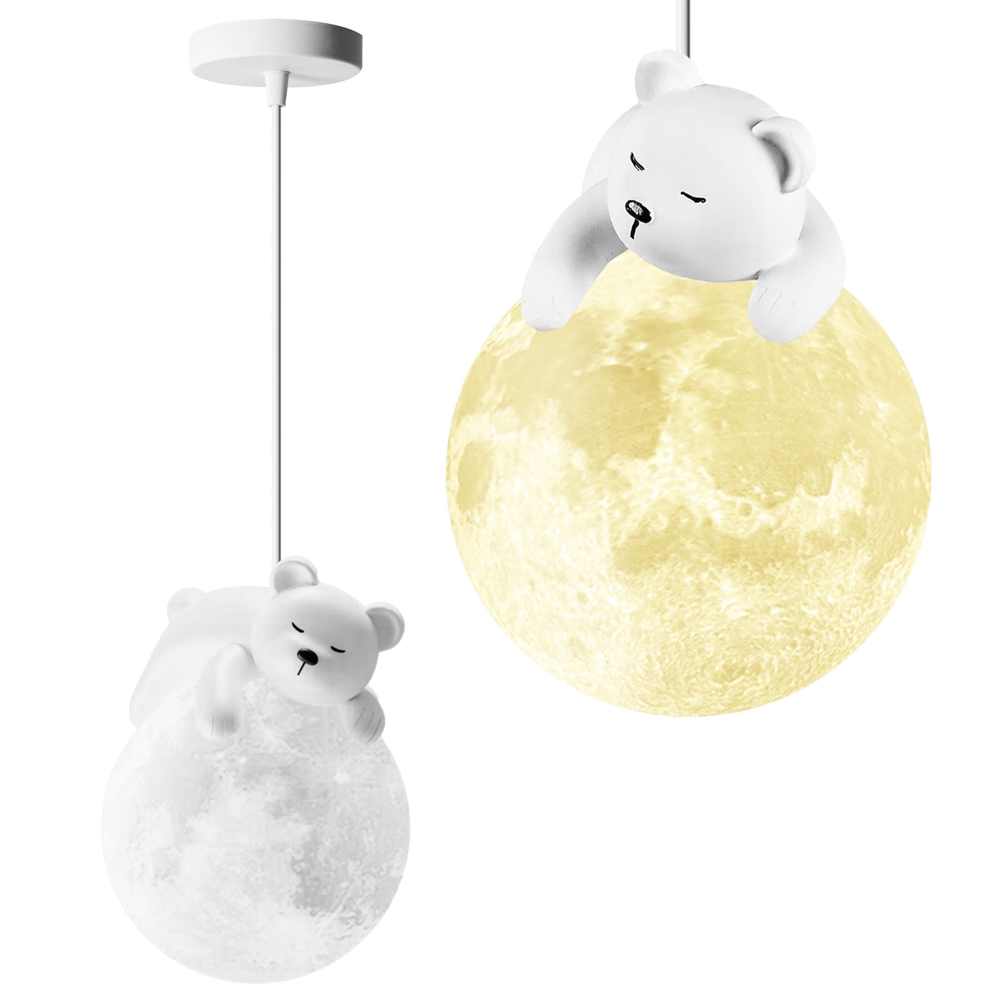 Lampa Sufitowa Wisząca White Bear APP1597-1CP 1