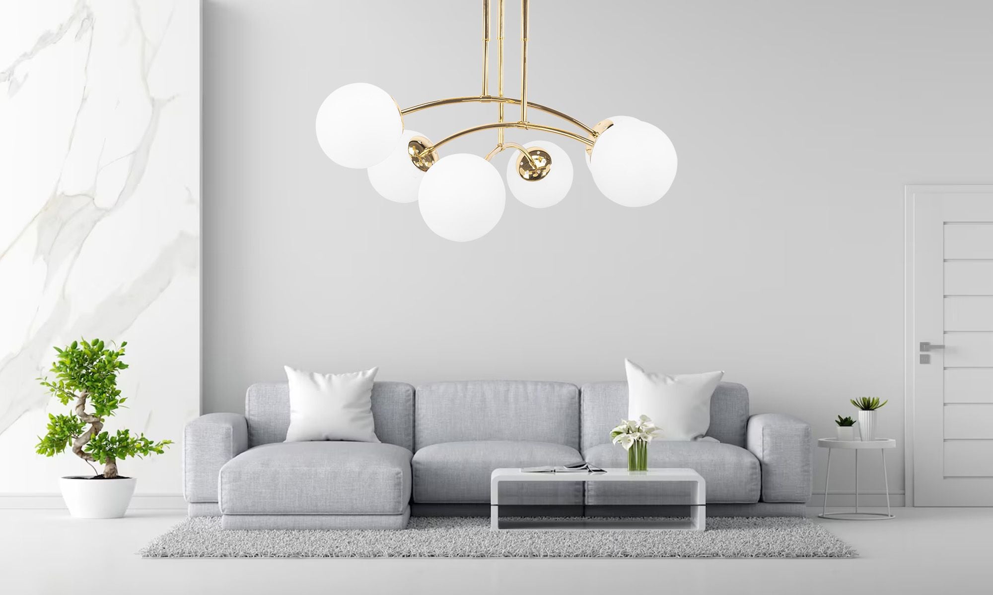 Lampa Wisząca Sufitowa Złota APP1577-6C 4