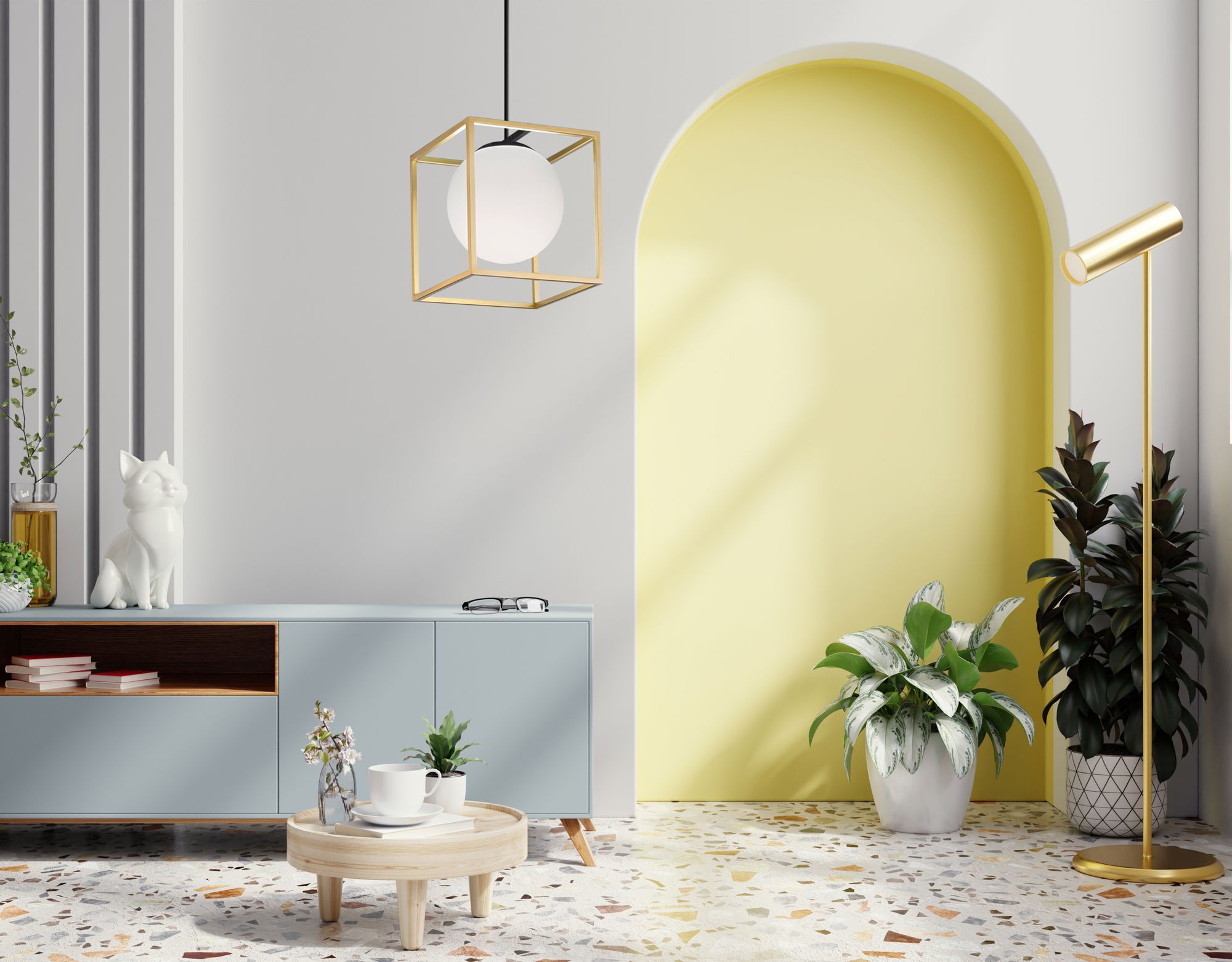 Lampa Wisząca APP1165-1CP GOLD WHITE