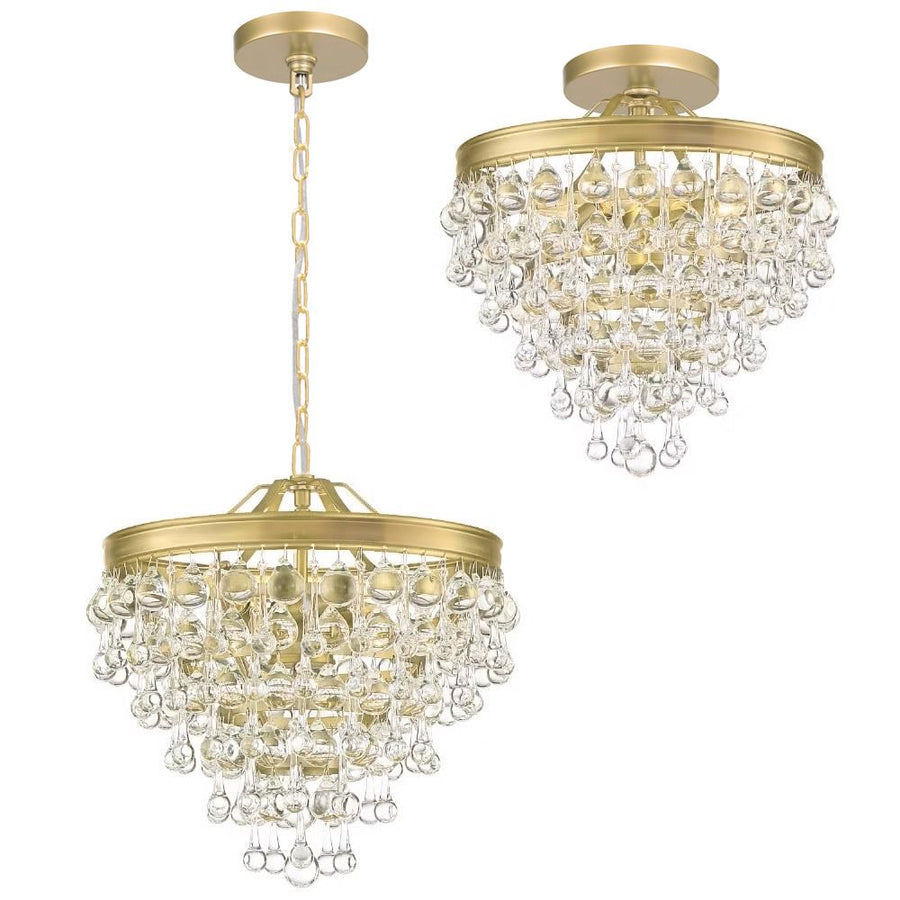 Lampa Kryształowa Wisząca APP1621-3CP Gold 1
