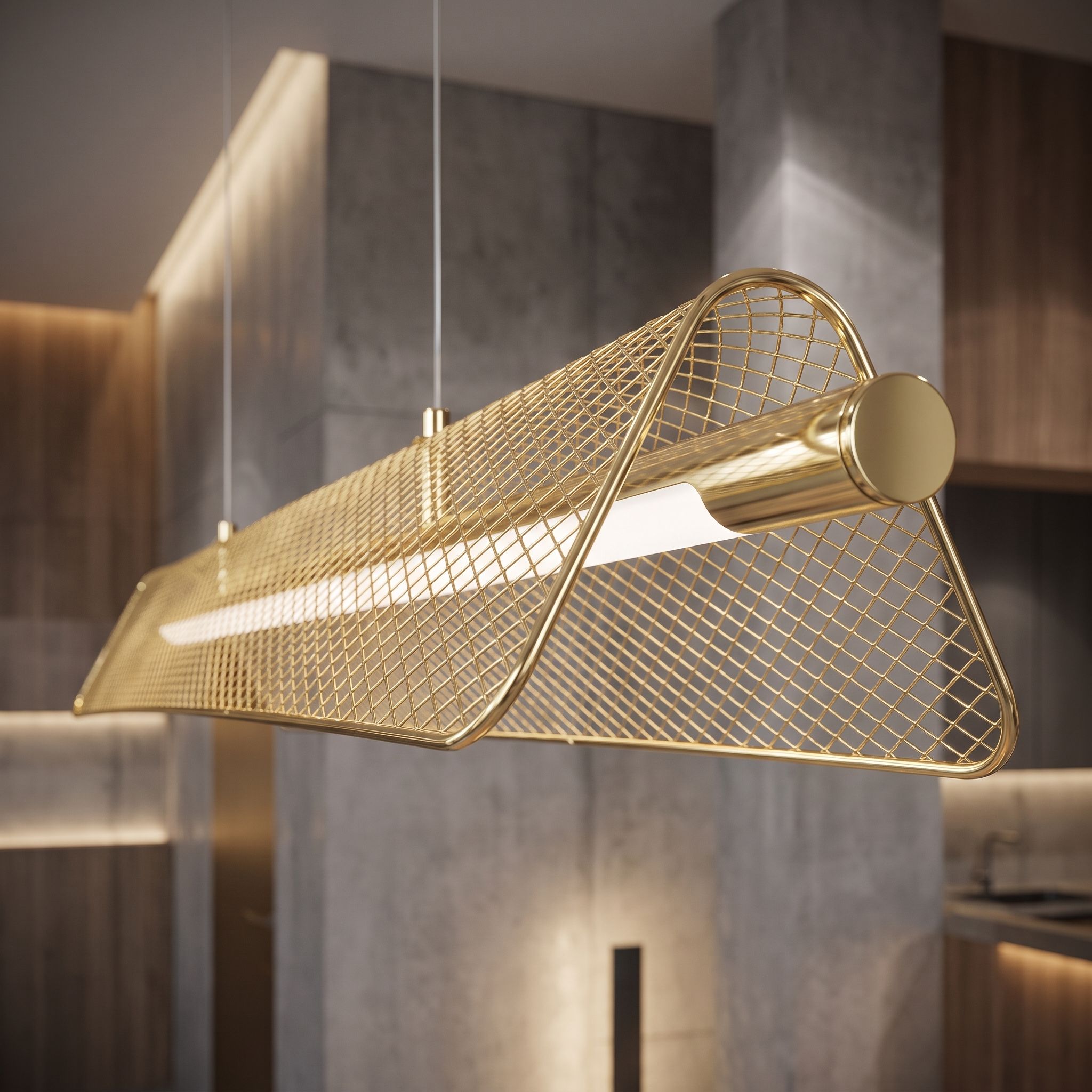 Lampa Sufitowa Wisząca LED APP1943-CP Złota 5