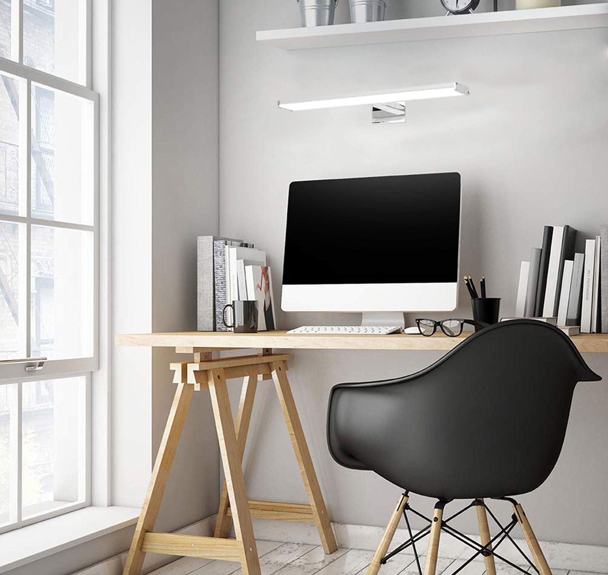 Lampa Kinkiet Łazienkowy Led Nad Lustro 8w 40cm App368-1w Chrom