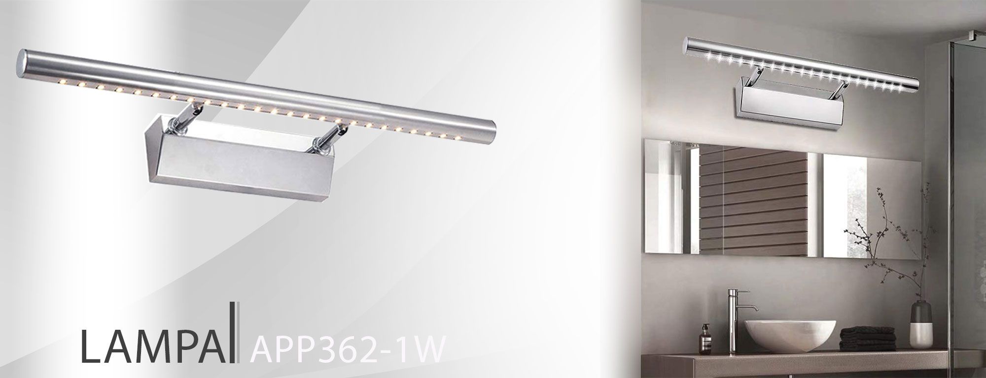 Lampa Kinkiet Łazienkowy Led Nad Lustro 9w 70cm App363-1w