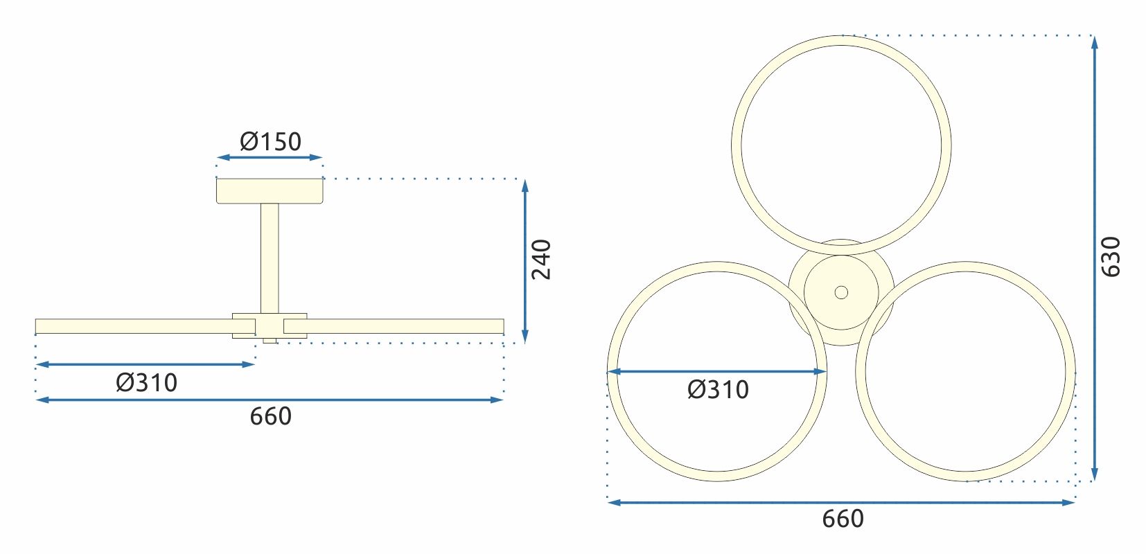 Lampa Sufitowa Wisząca LED APP993-c Złota + Pilot