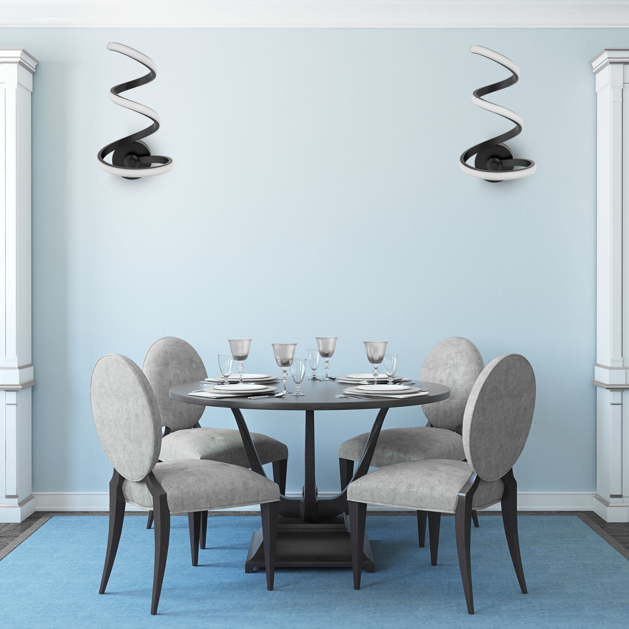 Lampa Ścienna Kinkiet Led Spring Up App829-w Czarny Matt