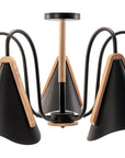 Lampa Sufitowa Skandynawska Pięcioramienna APP607-5C Czarna