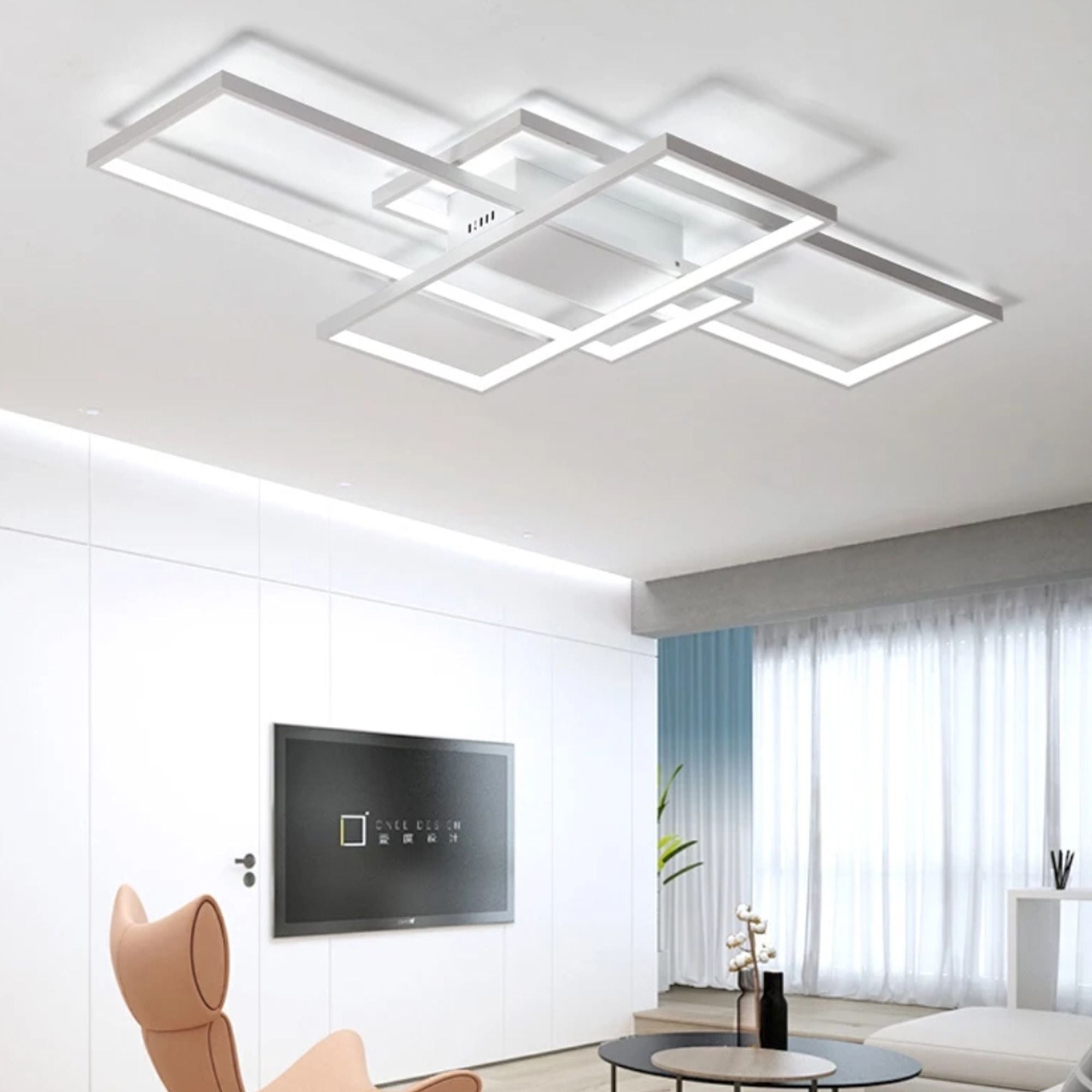 Lampa sufitowa nowoczesna LED + PILOT APP660 Biała