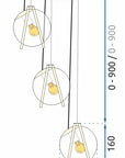 Lampa wisząca APP1090-3CP Złota