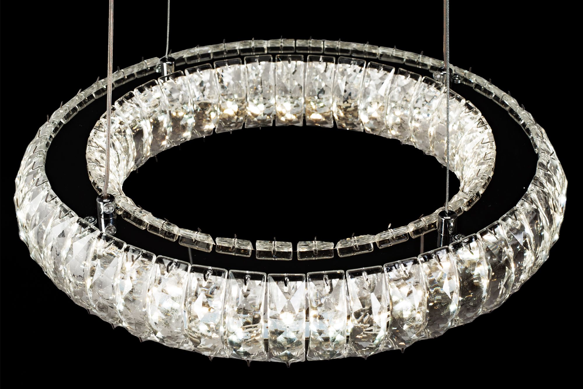 Kryształowa Lampa Sufitowa LED APP1040-CP + pilot