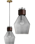 Lampa sufitowa szklana APP435-1CP szara