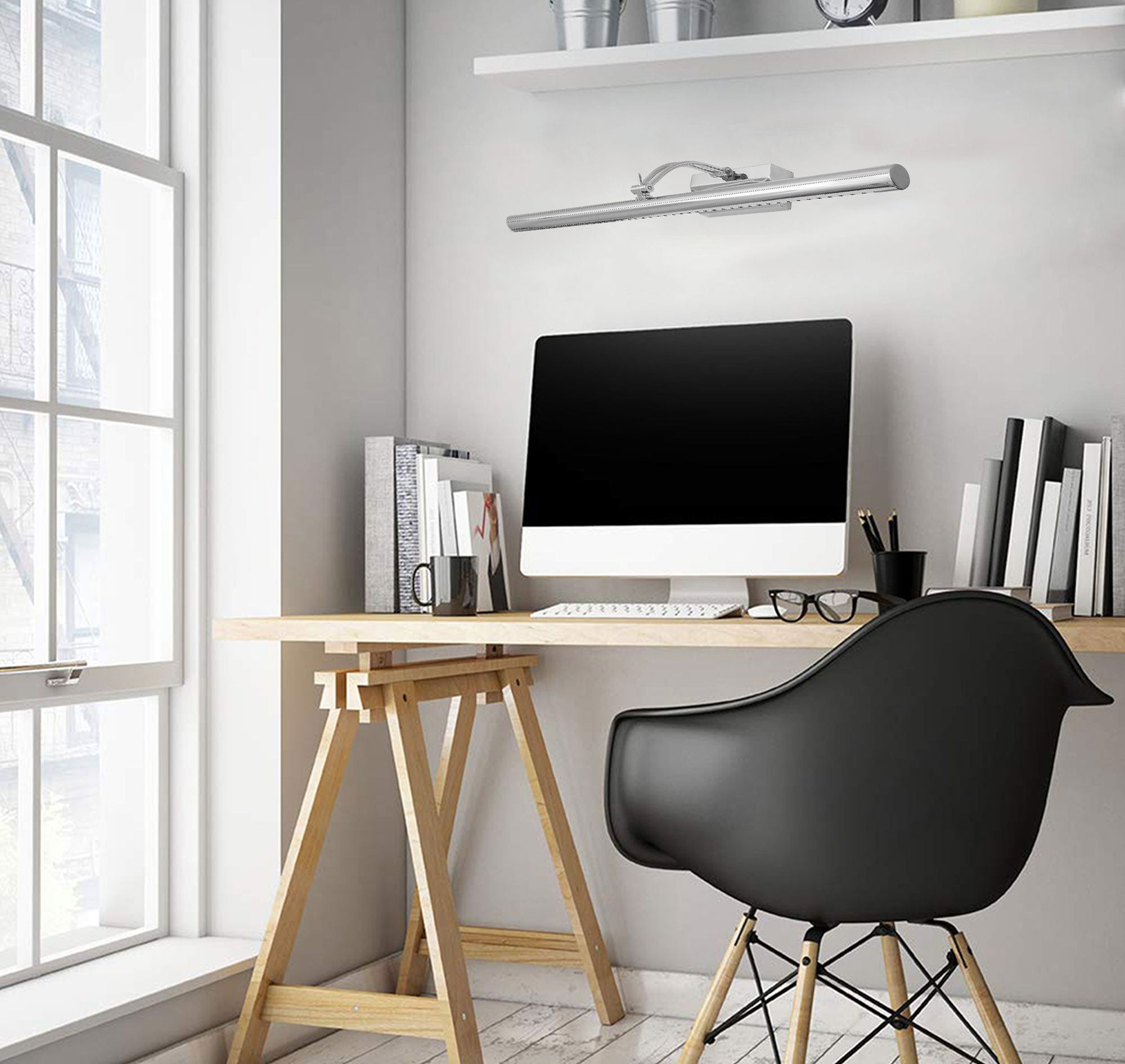 Lampa Kinkiet Łazienkowy Led Nad Lustro 7w 55cm App365-1w Chrom