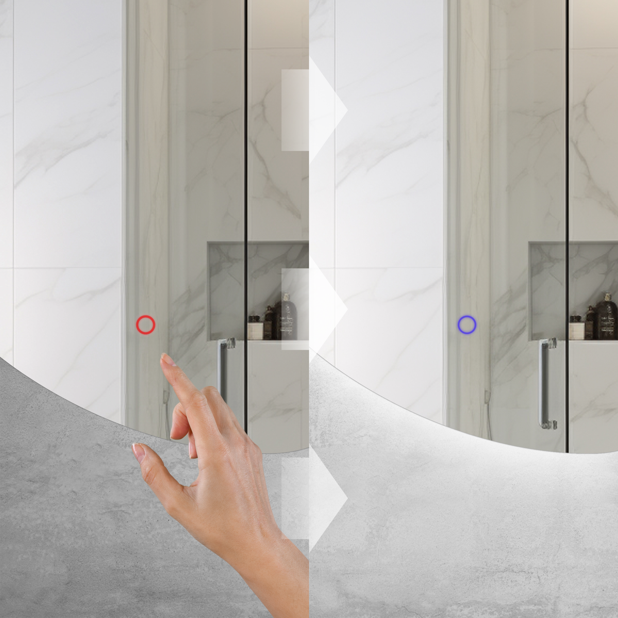 Lustro Ścienne Led 80x60 Yh-3352 4