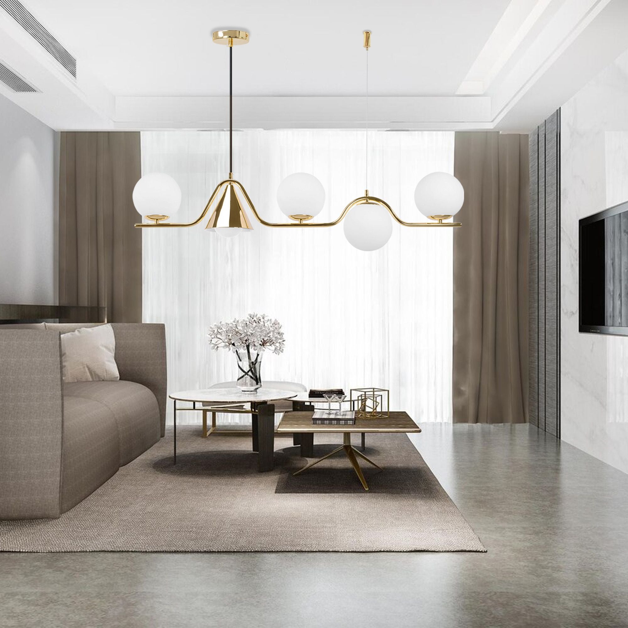 Lampa Sufitowa Wisząca Gold APP1662-5CP 6