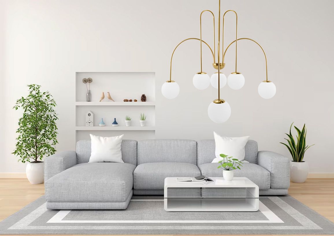 Lampa Sufitowa Wisząca Złota APP1584-6CP 5