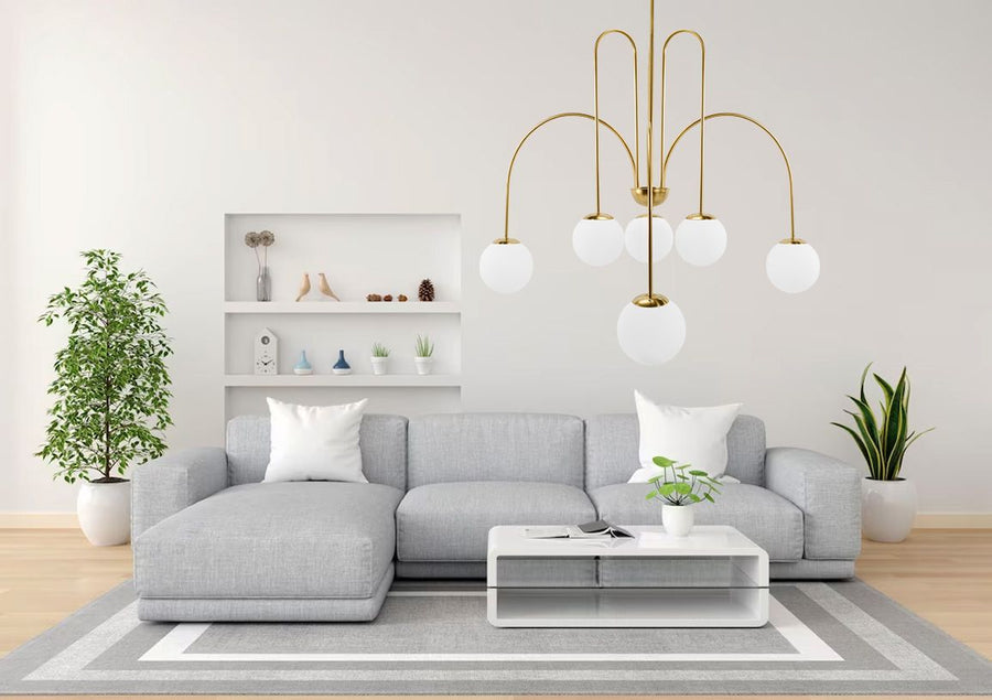 Lampa Sufitowa Wisząca Złota APP1584-6CP 5