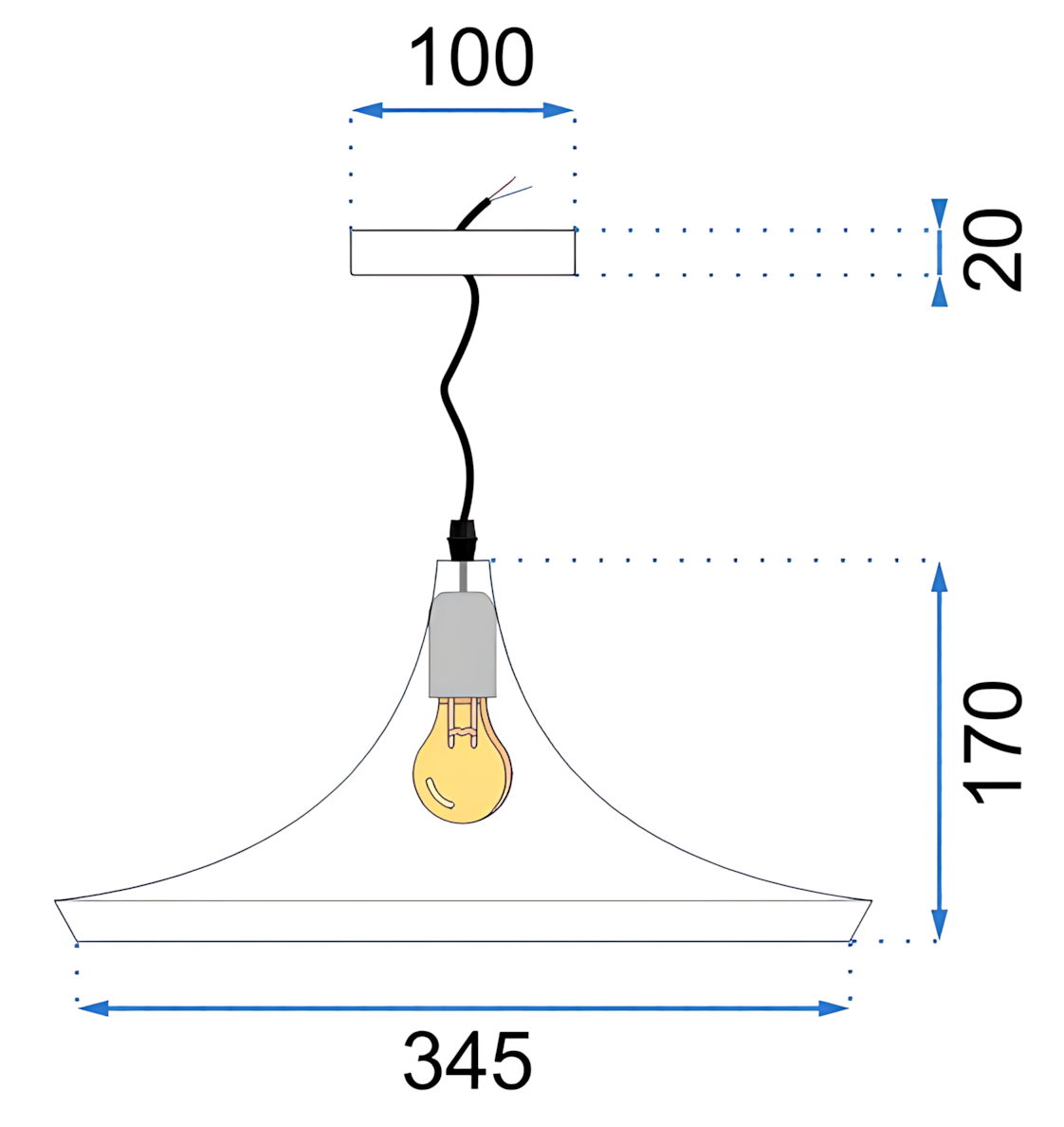Lampa Sufitowa Wisząca Costa C Czarna 13