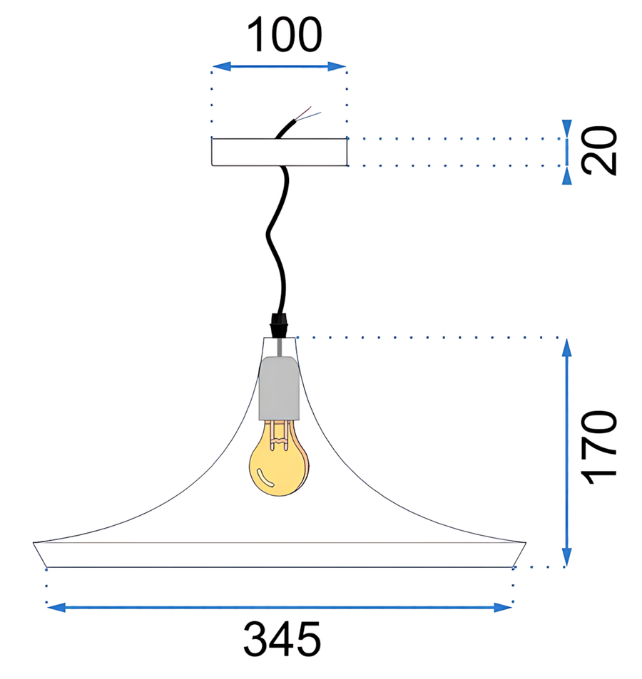 Lampa Sufitowa Wisząca Costa C Czarna 13