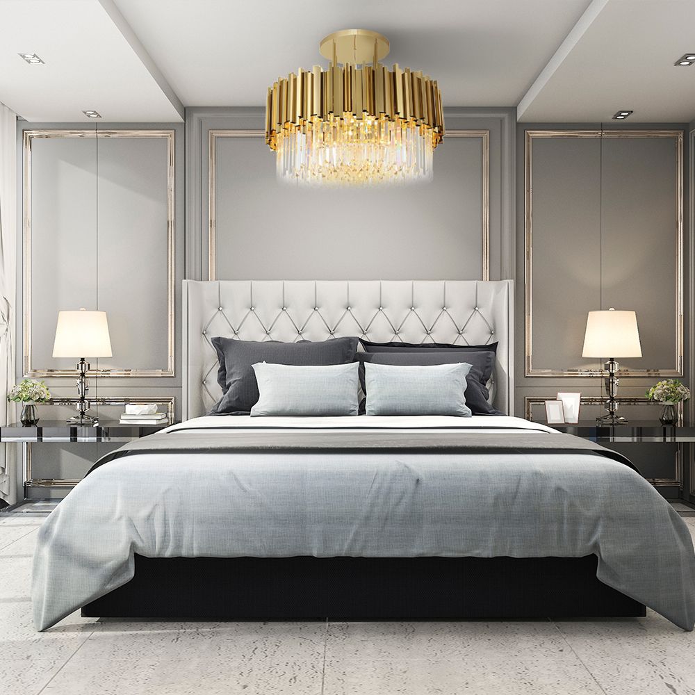 Lampa sufitowa plafon kryształowa APP1100-4CP Złota