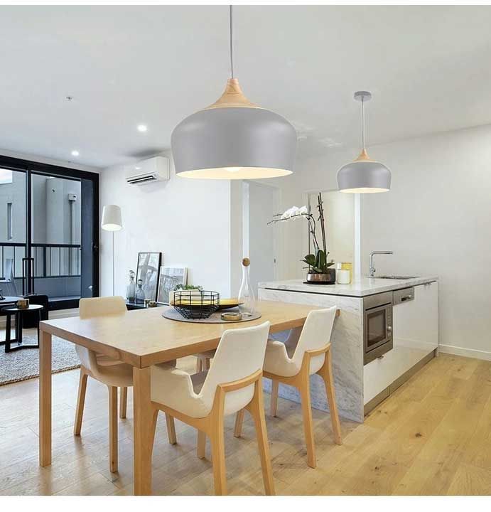 Lampa sufitowa wisząca pojedyncza Bari Biała