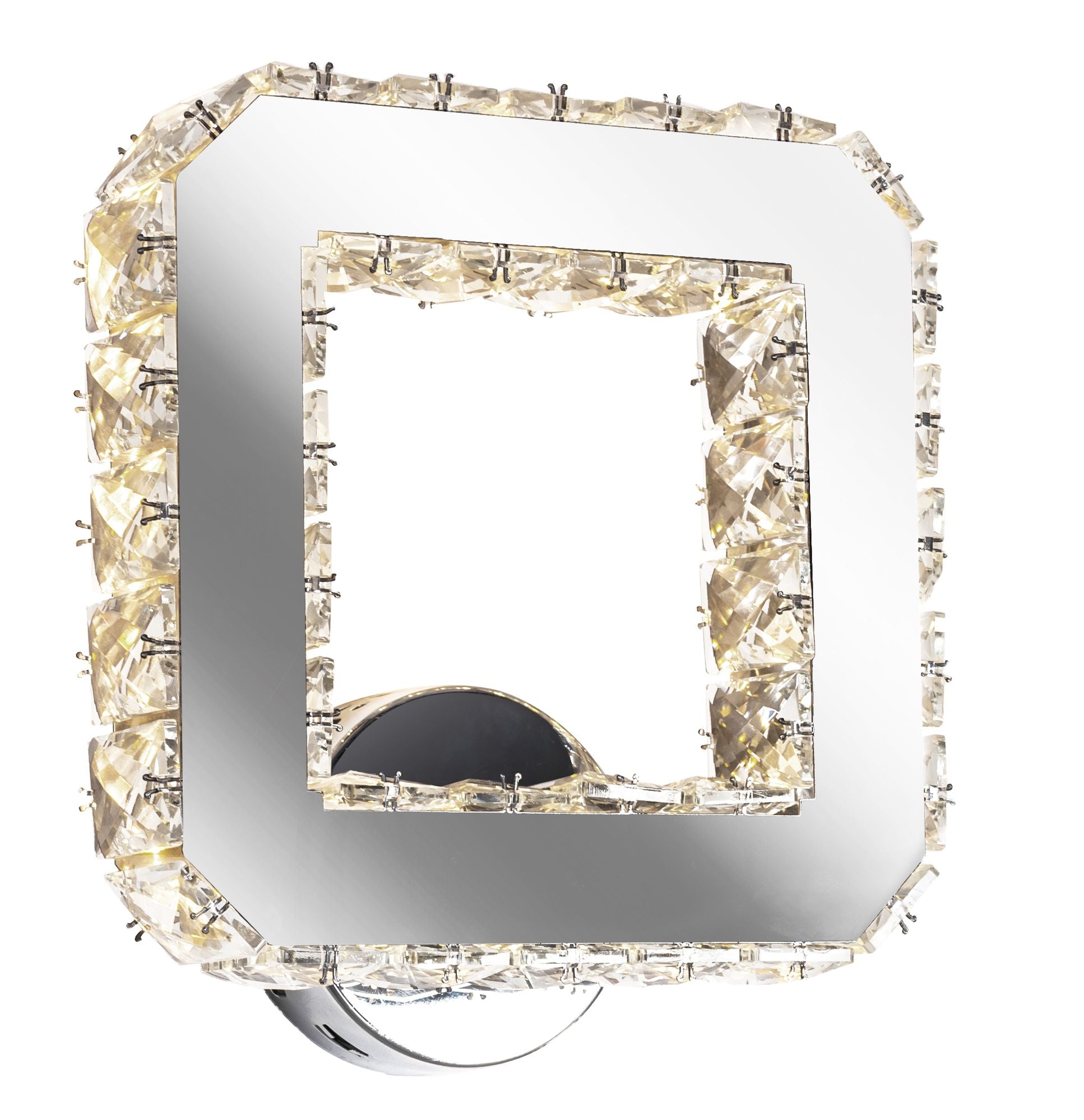 Lampa ścienna kinkiet kryształowy led kwadratowy APP415-W APP416-W