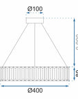 Kryształowa Lampa Sufitowa LED APP982-CP