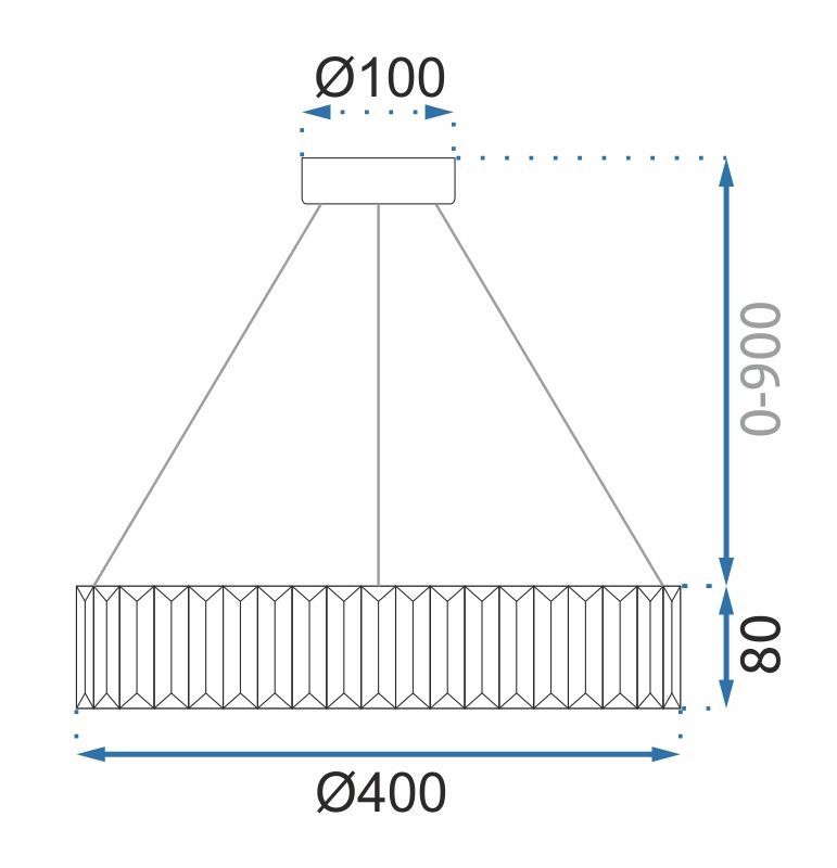 Kryształowa Lampa Sufitowa LED APP982-CP