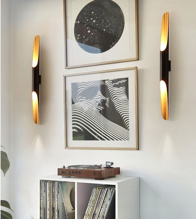 Lampa Ścienna Kinkiet Tuba  60cm APP299-1W Czarna