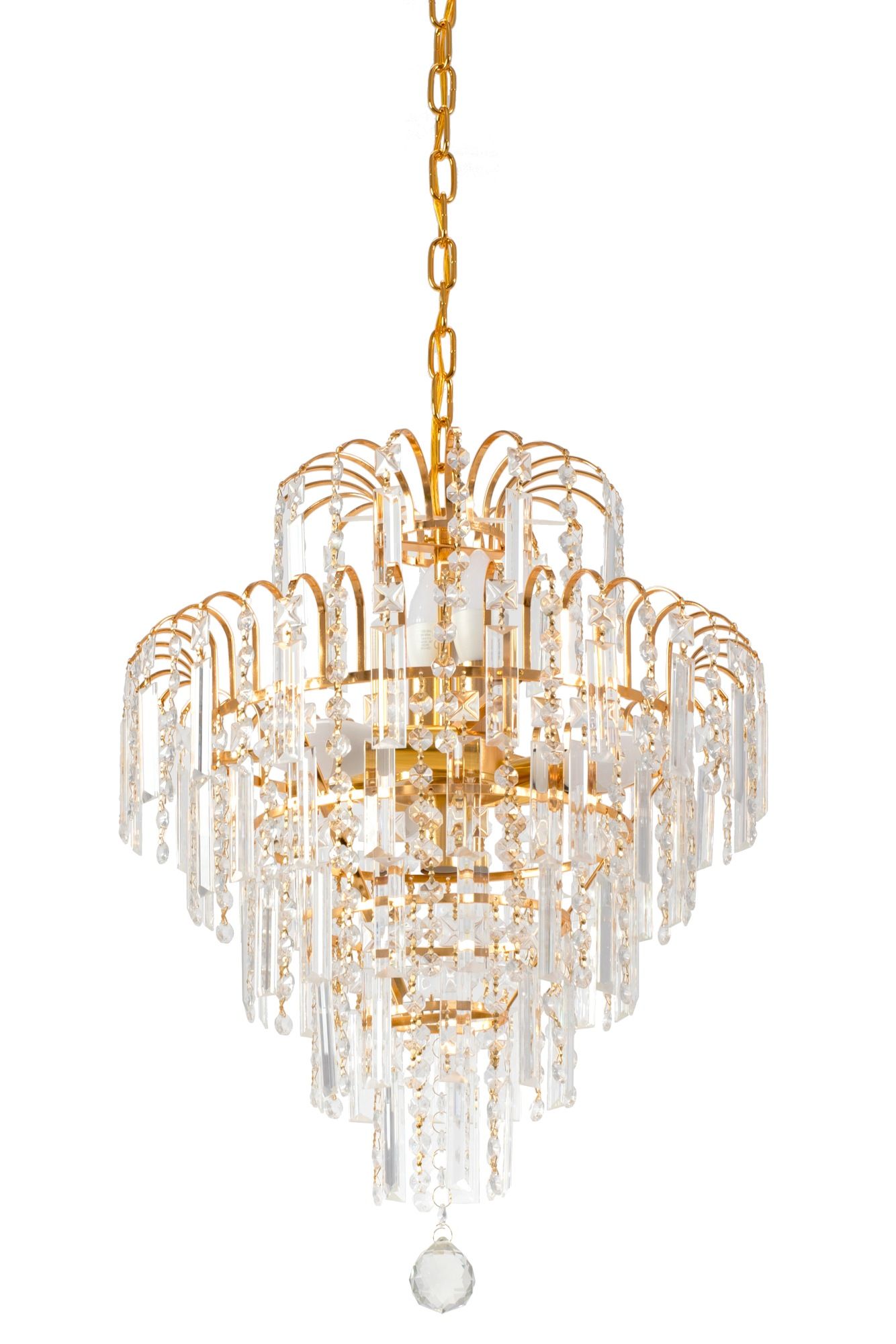 KRYSZTAŁOWA LAMPA SUFITOWA 312358 Złota