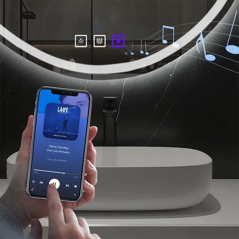 Lustro Ścienne Led Z Funkcją Bluetooth 70x100cm Fog 3