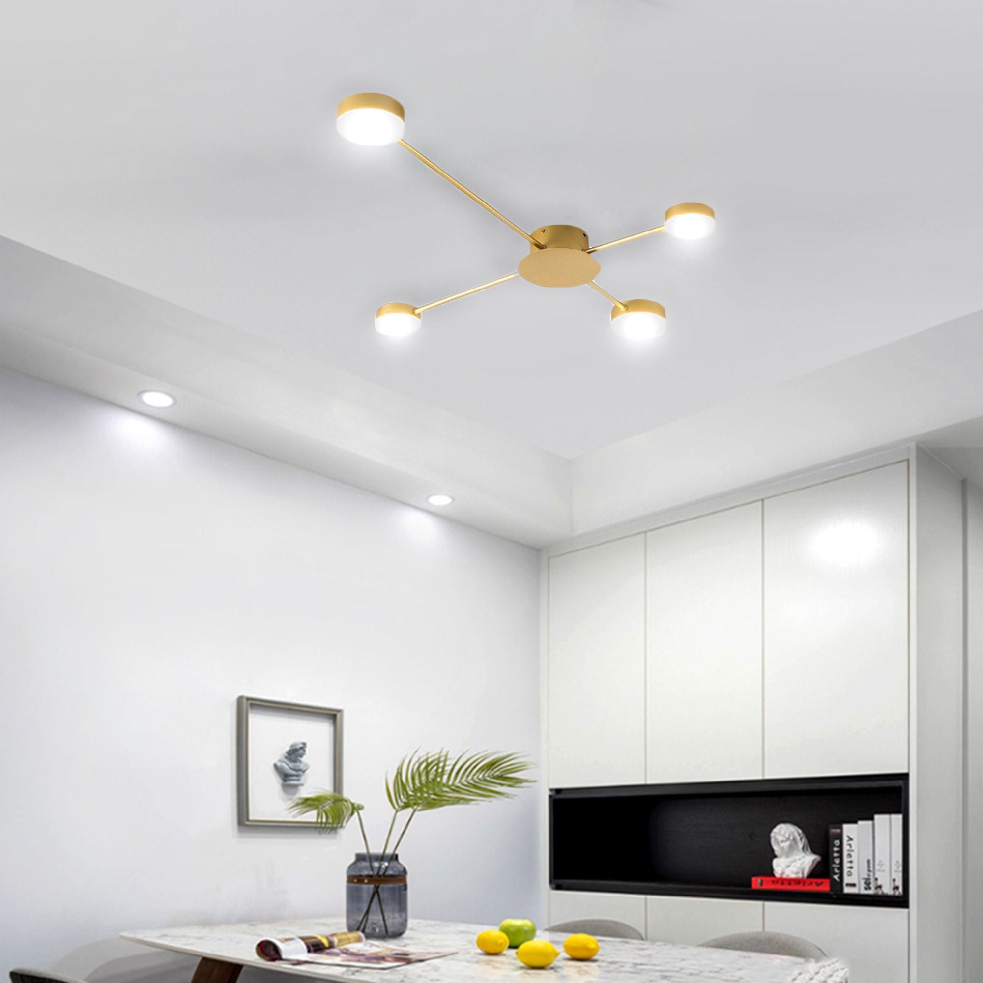 Lampa Sufitowa 4-ramienna Led APP520-4C Złota 2