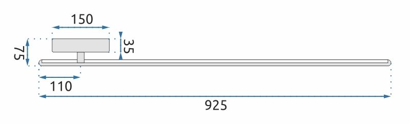 Lampa Kinkiet Do Salonu Led Neutralny 12w 92cm App584-1w