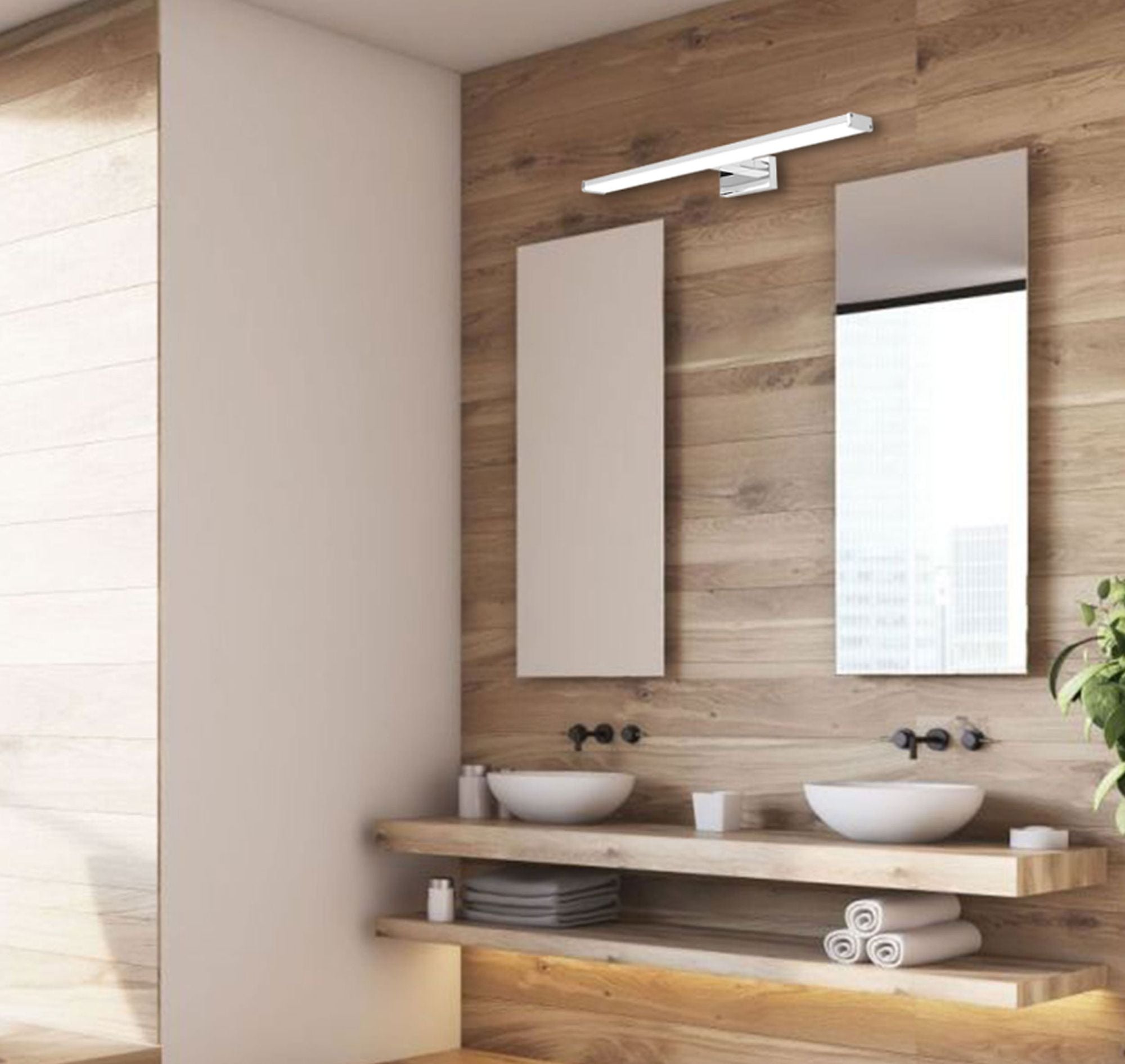 Lampa Kinkiet Łazienkowy Led Nad Lustro 12w 60cm App369-1w Chrom