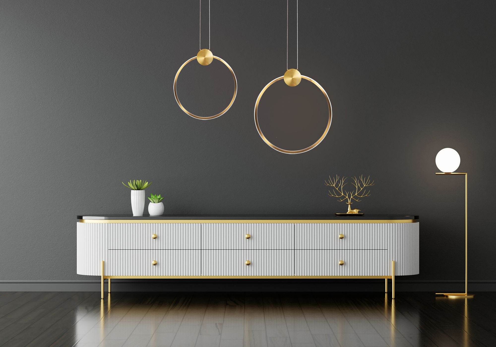 Lampa Sufitowa Wisząca Led App1397-cp Old Gold 40cm