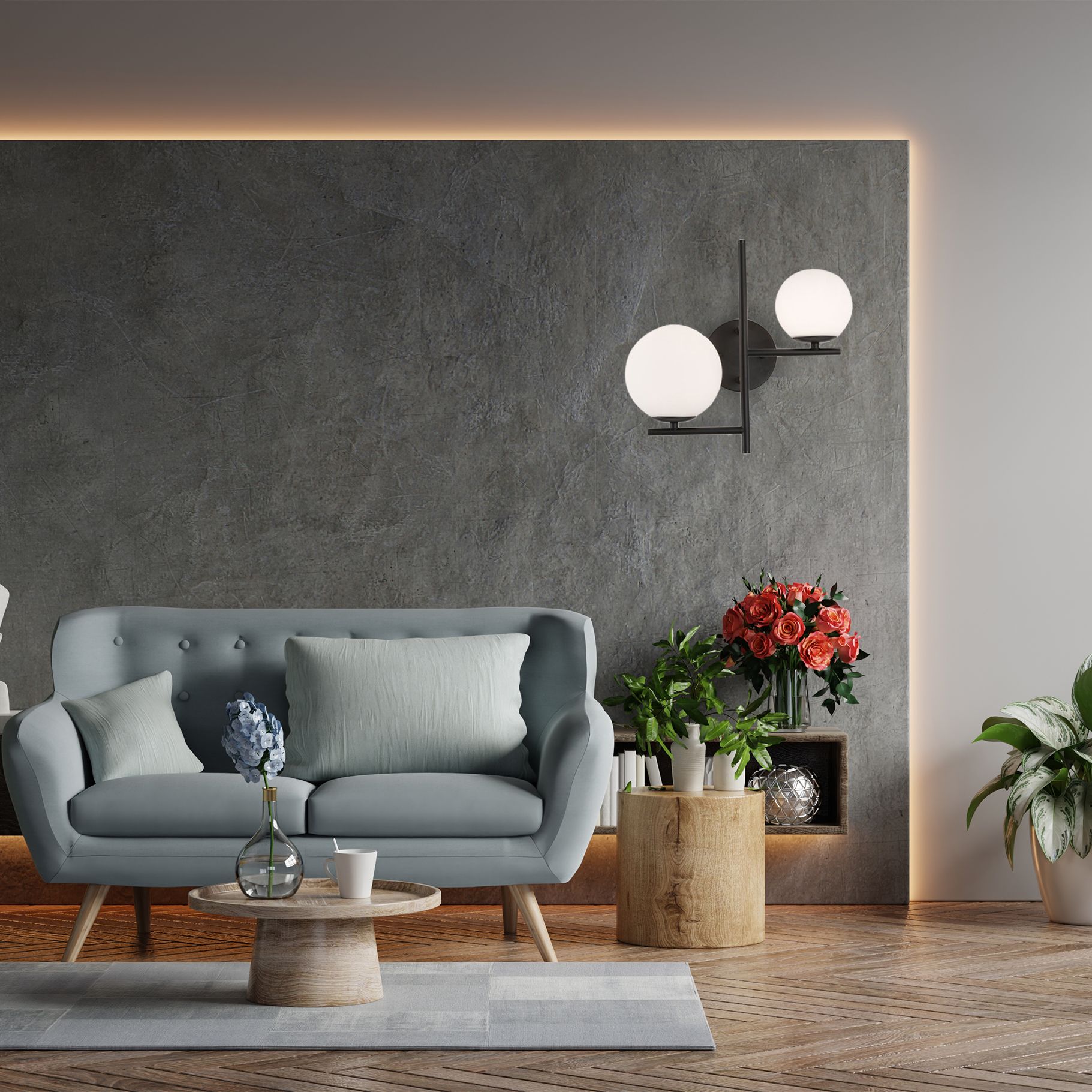 Lampa Ścienna Kinkiet App1170-2w Czarny