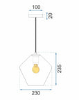 Lampa sufitowa szklana APP439-1CP APP440-1CP