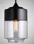 Lampa sufitowa wisząca szklana Zenit C Czarna