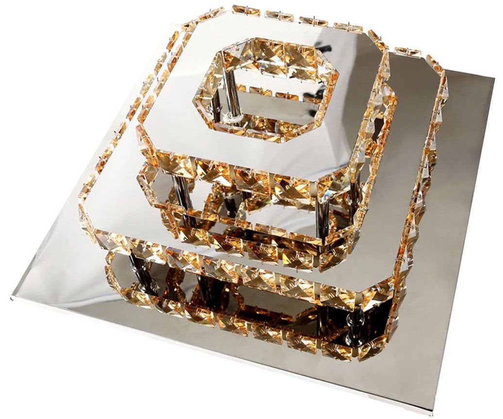 Lampa Sufitowa Kryształowa Plafon LED 24W Kwadratowa APP409-C APP410-C