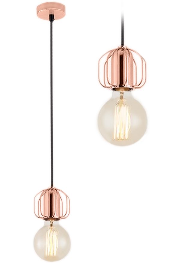 Lampa Sufitowa Wisząca Pojedyncza Loft  APP593-1CP Różowe Złoto