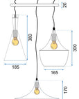 Lampa sufitowa COSTA SET CPR Czarna